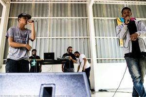 Duelo de rima para construir o rap