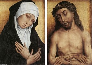 La Virgen Y El Varón De Dolores — Simon Marmion, Pintura Flamenca Primitiva