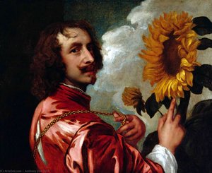Autorretrato Con Un Girasol — Sir Anthony Van Dyck