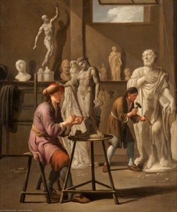 Interior Of A Sculptor's Studio — Johann Heiss
