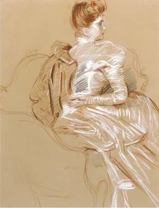 An Elegant Woman In An Armchair — Paul César Helleu