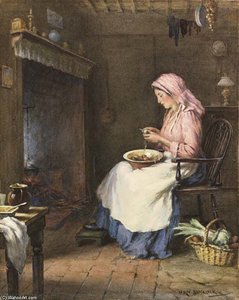 A Woman Peeling Vegetables — William Kay Blacklock
