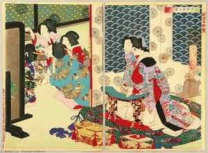 Drinking Party At Koshida Palace — Tsukioka Yoshitoshi