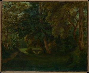George Sand's Garden At Nohant — Eugène Delacroix, Romantic Landscape Painting