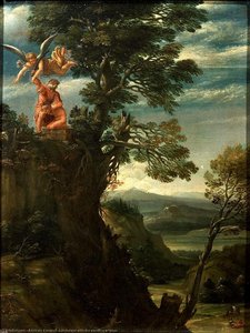 Landscape With The Sacrifice Of Isaac — Annibale Carracci