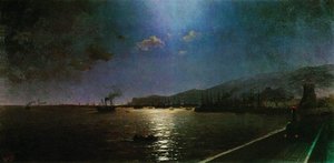First Train In Feodosia — Ivan Konstantinovich Aivazovsky