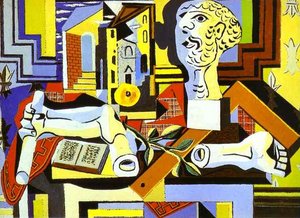 Atelier Mit Marmorkopf — Pablo Picasso, Cubist Style