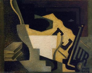 Still Life With Newspaper — Juan Gris, Synthetic Cubism
