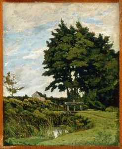 Landscape With An Old Dam — Henri-joseph Harpignies