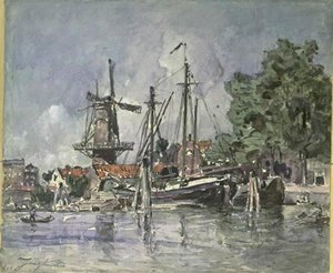 View Of A Channel Of Orerschie — Johan Barthold Jongkind