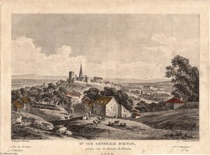 Vue Générale D'autun Prise Sur Le Chemin De Monjeu — Jean Baptiste Lallemand