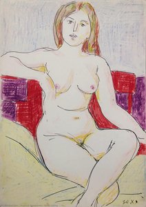Nude Sitting — Hryhorii Havrylenko, Contemporary Realism