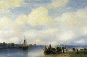 Arrival Of Peter I On The Neva — Ivan Konstantinovich Aivazovsky, Romanticism