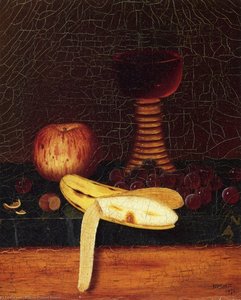 Still Life With Goblet, Fruit And Nuts — William Michael Harnett