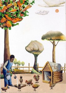 Feeding The Chickens (john Lewis Series) — Benny Andrews