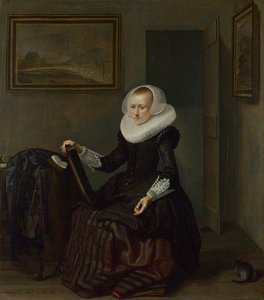 A Woman Holding A Mirror — Pieter Jacobsz Codde