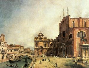 Sst. Giovanni E Paolo Und Die Scuola De San Marco — Giovanni Antonio Canaletto