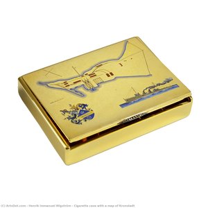 Cigarette Case With A Map Of Kronstadt — Henrik Immanuel Wigström, Louis Xvi Neoclassical
