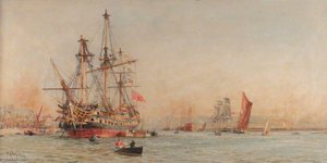 Wooden Warships On The Medway — William Lionel Wyllie