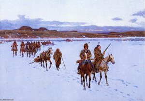 Departure For The Buffalo Hunt — Henry F Farny