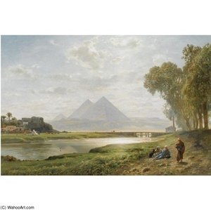 Die Pyramiden Von Gizeh (the Pyramids At Gizeh, Morning) — Ernst Carl Eugen Koerner