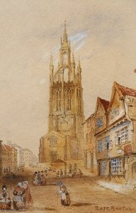 Figures Before A Church — Rose Maynard Barton
