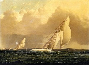 Yacht Race In New York Harbor — James Edward Buttersworth, Historical Painting