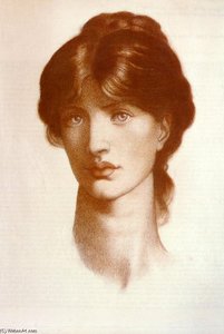 Study For A Vision Of Fiammetta — Dante Gabriel Rossetti, Pre-raphaelite