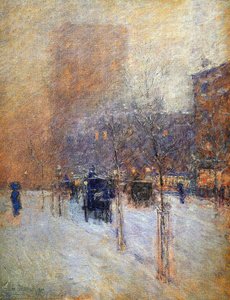 Winter Evening New York Sun — Frederick Childe Hassam