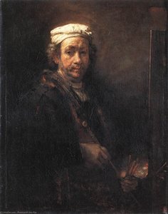 Portrait Of The Artist At His Easel — Рембрант, Baroque