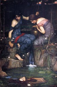Nymphs Finding The Head Of Orpheus — John William Waterhouse, Pre-raphaelite Romanticism