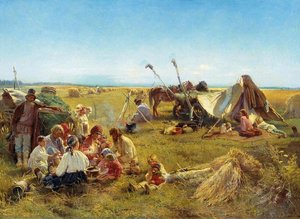 Peasant Dinner During Harvesting — Konstantin Yegorovich Makovsky