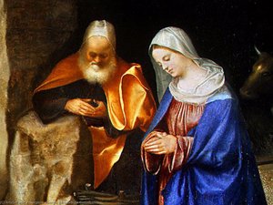 Adoration Of The Shepherds (detail) — Giorgione