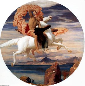 Perseus On Pegasus Hastening To The Rescue Of Andromeda — Sir Frederic Lord Leighton