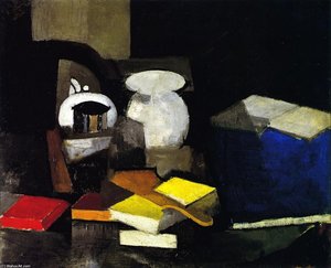 Still Life With Books And Boxes — Roger De La Fresnaye, Cubist Style