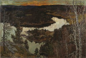 Title in Swedish: Höstafton, Nordingrå