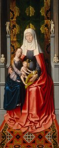 The Saint Anne Altarpiece: Saint Anne With The Virgin And Child [middle Panel] — Gerard David, Northern Renaissance