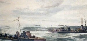 A Destroyer Escort In Attack — Richard Ernst Eurich