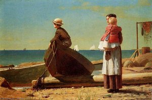 Dad-s_coming! — Winslow Homer, American Romanticism