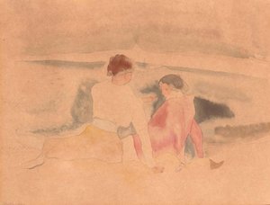 Untitled (two Women And Boats) — Charles Demuth, Precisionism