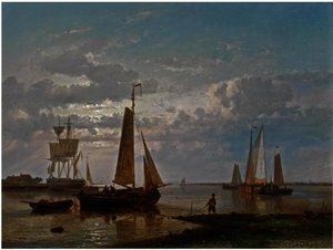 A Coastal Scene — Abraham Hulk Senior, Romanticism