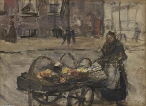 A Street Vendor — Isaac Lazarus Israels