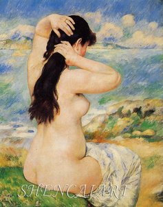 Nude Fixing Her Hair — Pierre-auguste Renoir, Impressionist Painting