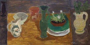 Still Life, Pot With Daisies — Sir William George Gillies