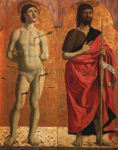 Hl. Sebastian Und Johannes Der Täufer — Piero Della Francesca