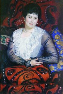 Portrait Of Lyubov Borgman — Boris Mikhailovich Kustodiev