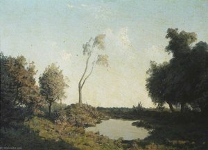 A Forest Pool — Algernon Cecil Newton, Barbizon School