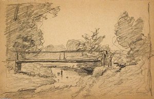 Footbridge 1 — John Ottis Adams, Impressionism