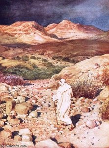 Jesus Being Led Into The Wilderness To Be Tempted — William Brassey Hole