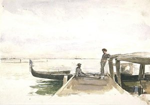 Pontoon In Venice — Jean-louis Ernest Meissonier